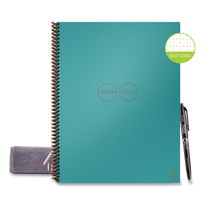 Core Smart Notebook, Dotted Rule, Neptune Teal Cover, 11 X 8.5, 16 Sheets