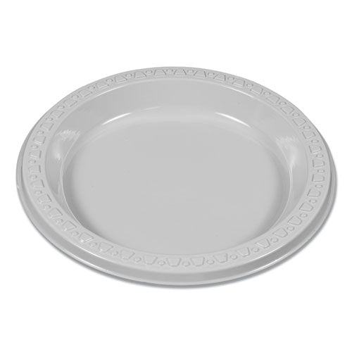 Plastic Dinnerware, Plates, 6" Dia, White, 125/pack