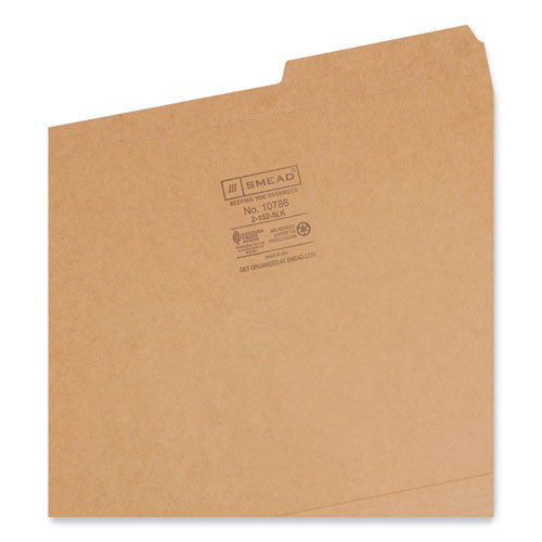 Guide Height Reinforced Heavyweight Kraft File Folder, 2/5-cut Tabs: Right Of Center, Letter, 0.75" Expansion, Brown, 100/box