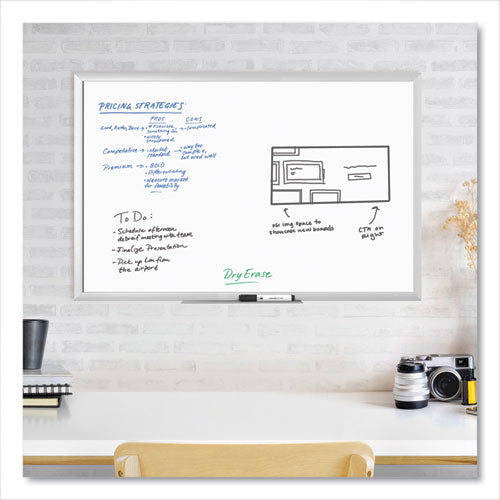 Melamine Dry Erase Board, 35 X 23, White Surface, Silver Frame