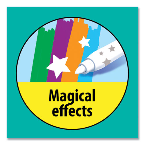 Kids Coloring Magical Effects Markers, Medium Bullet Tip, Assorted Colors, 12/pack