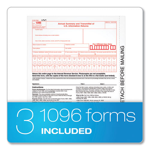 1099-div Tax Forms For Inkjet/laser Printers, Fiscal Year: 2023, Five-part Carbonless, 8 X 5.5, 2 Forms/sheet, 24 Forms Total