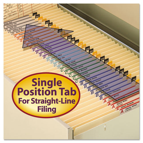 Reinforced Tab Manila File Folders, Straight Tabs, Letter Size, 0.75" Expansion, 11-pt Manila, 100/box