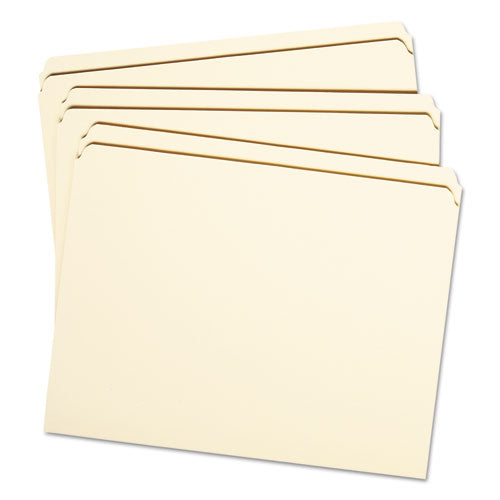 Reinforced Tab Manila File Folders, Straight Tabs, Letter Size, 0.75" Expansion, 11-pt Manila, 100/box