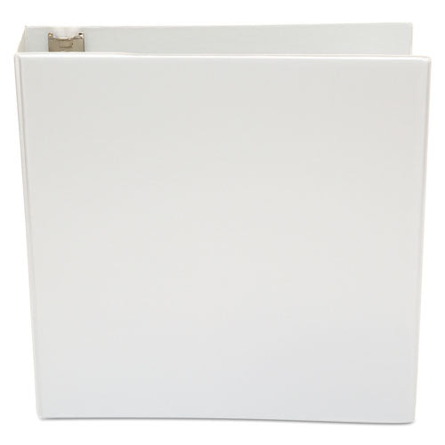 Economy Round Ring View Binder, 3 Rings, 2" Capacity, 11 X 8.5, White