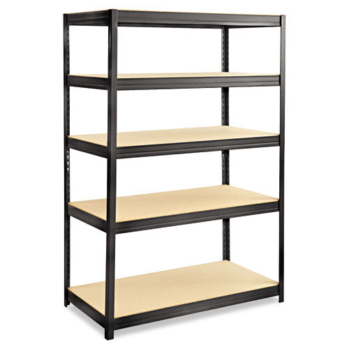 Boltless Steel/particleboard Shelving, Five-shelf, 36w X 24d X 72h, Black