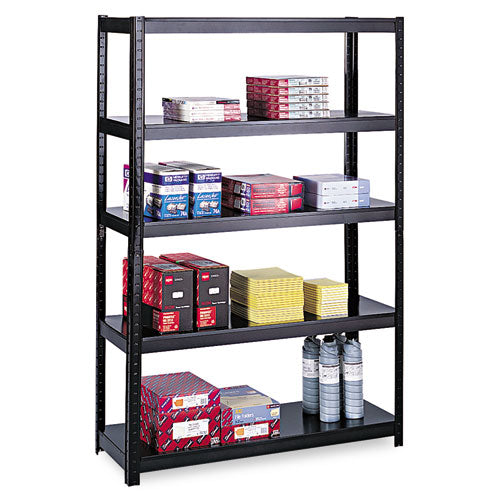 Boltless Steel/particleboard Shelving, Five-shelf, 36w X 24d X 72h, Black