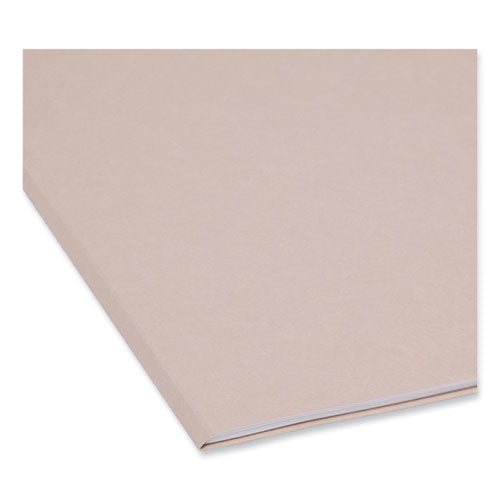 Reinforced Top Tab Colored File Folders, Straight Tabs, Letter Size, 0.75" Expansion, Gray, 100/box