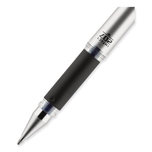 207 Impact Gel Pen, Stick, Bold 1 Mm, Blue Ink, Silver/black/blue Barrel