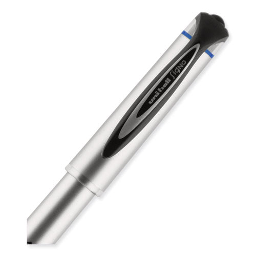 207 Impact Gel Pen, Stick, Bold 1 Mm, Blue Ink, Silver/black/blue Barrel