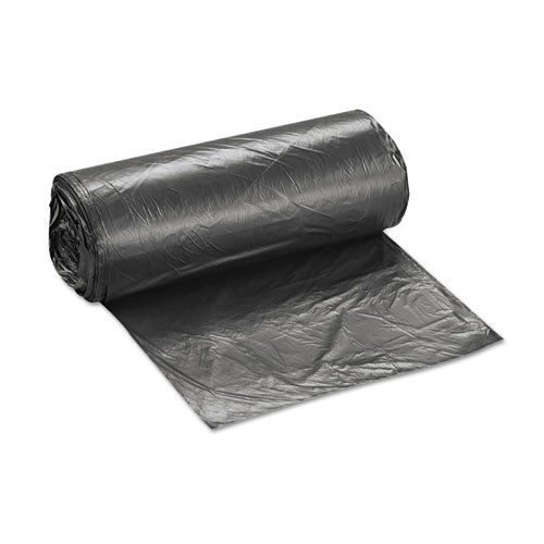 High-density Commercial Can Liners, 16 Gal, 8 Microns, 24" X 33", Black, 50 Bags/roll, 20 Rolls/carton