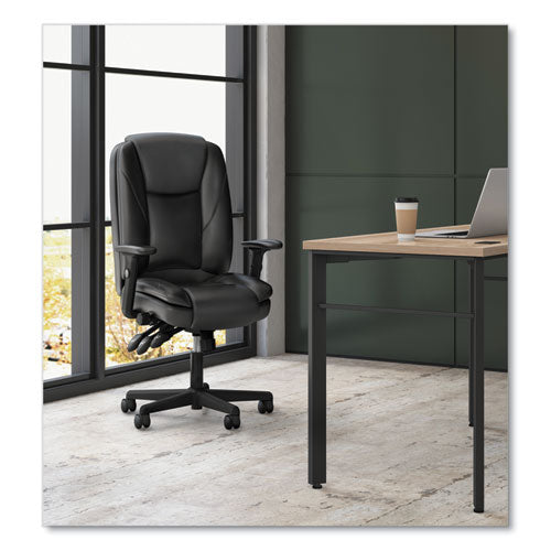 High-back Executive Chair, Supports Up To 225 Lb, 17" To 20" Seat Height, Black