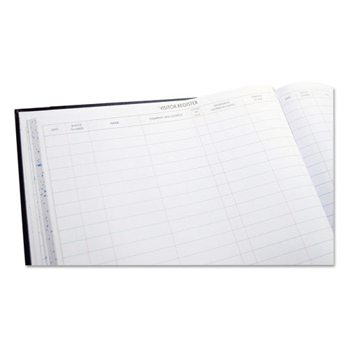 Detailed Visitor Register Book, 8 Column Format, Black Cover, 12.25 X 9.5 Sheets, 208 Sheets/book