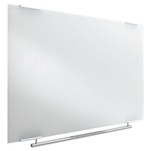 Clarity Glass Dry Erase Board With Aluminum Trim, 60 X 36, White Surface