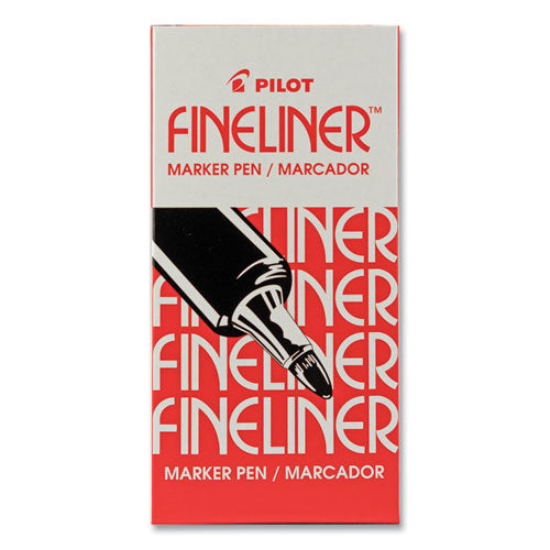 Fineliner Markers, Fine Bullet Tip, Red, Dozen