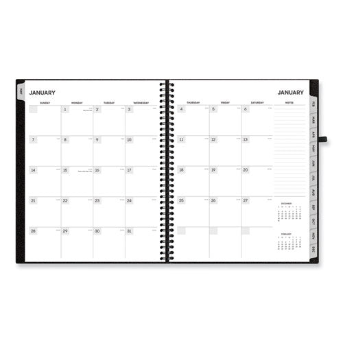 Aligned Weekly/monthly Appointment Planner, 11 X 8.5, Black Cover, 12-month (jan To Dec): 2024