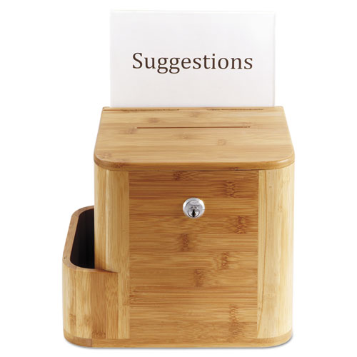 Bamboo Suggestion Boxes, 10 X 8 X 14, Natural