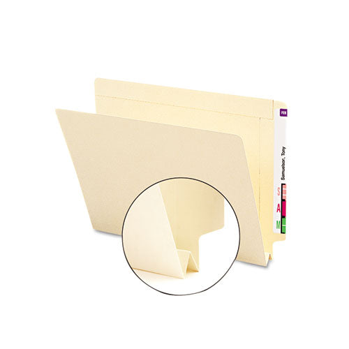 Heavyweight Manila End Tab Expansion Folders, Straight Tabs, Letter Size, 1.5" Expansion, 50/box