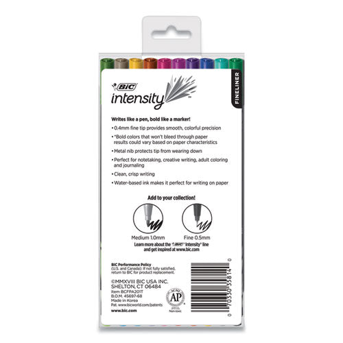 Intensity Porous Point Pen, Stick, Fine 0.4 Mm, Assorted Ink And Barrel Colors, 20/pack