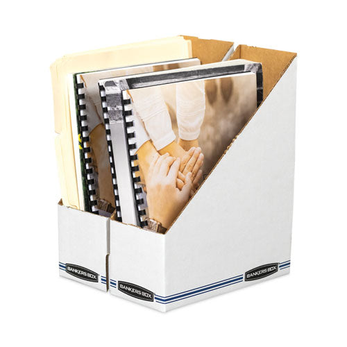 Stor/file Corrugated Magazine File, 4 X 9.25 X 11.75, White, 12/carton