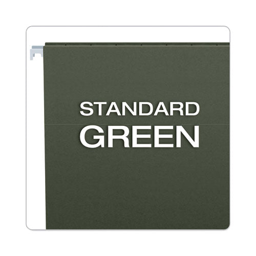 Hanging File Folder Combo Kit, Letter Size, (25) 1/5-cut Standard Green Hanging Folders, (50) 1/3-cut Manila File Folders