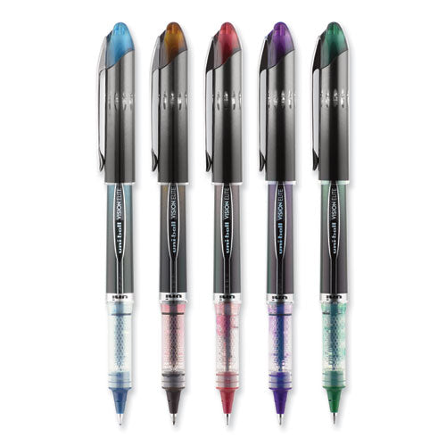 Vision Elite Blx Series Hybrid Gel Pen, Stick, Fine 0.5 Mm, Assorted Ink And Barrel Colors, 5/pack