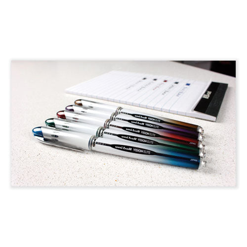 Vision Elite Blx Series Hybrid Gel Pen, Stick, Fine 0.5 Mm, Assorted Ink And Barrel Colors, 5/pack