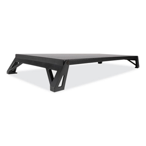 Lo Riser Monitor Stand, For 32" Monitors, 24" X 11" X 2" To 3", Black, Supports 30 Lb