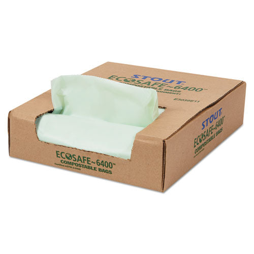 Ecosafe-6400 Bags, 30 Gal, 1.1 Mil, 30" X 39", Green, 48/box