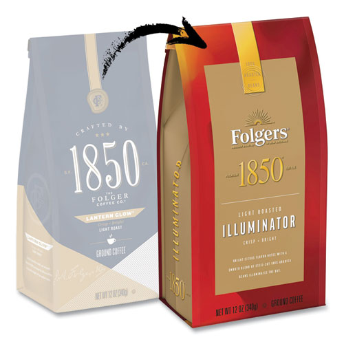 Coffee, Illuminator Blend, Light Roast, Ground, 12 Oz Bag, 6/carton