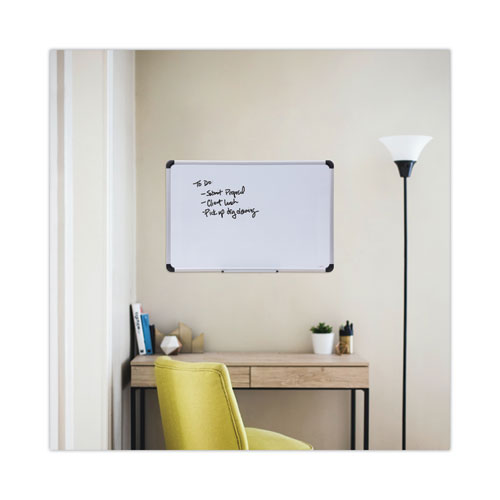 Magnetic Steel Dry Erase Marker Board, 36 X 24, White Surface, Aluminum/plastic Frame