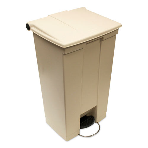 Step-on Receptacle, 23 Gal, Polyethylene, Beige