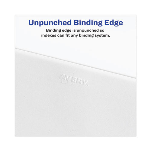 Avery-style Preprinted Legal Side Tab Divider, 26-tab, Exhibit C, 11 X 8.5, White, 25/pack, (1373)