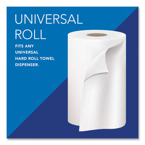 Essential Hard Roll Towels For Business, Absorbency Pockets, 1-ply, 8" X 400 Ft, 1.5" Core, White, 12 Rolls/carton