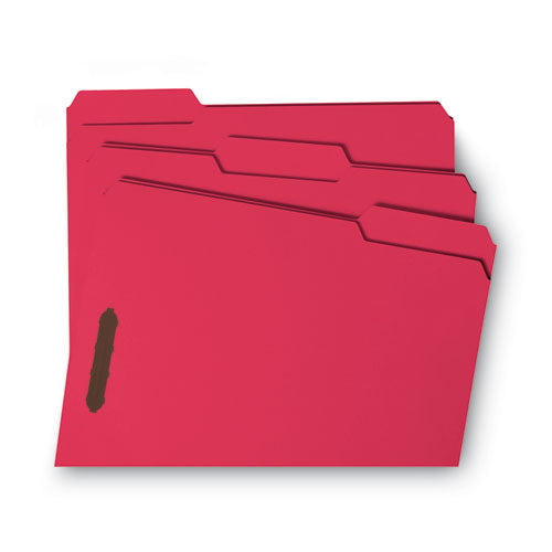 Watershed Cutless Reinforced Top Tab Fastener Folders, 0.75" Expansion, 2 Fasteners, Letter Size, Red Exterior, 50/box