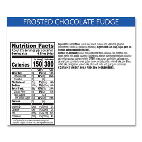 Pop Tarts Bites, Frosted Chocolatey Fudge, 3.5 Oz Bag, 6/carton