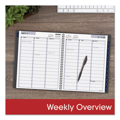 Dayminder Academic Weekly/monthly Desktop Planner, 11 X 8.5, Charcoal Cover, 12-month (july To June): 2023 To 2024