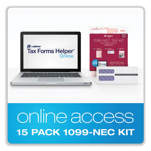 1099-nec Online Tax Kit, Fiscal Year: 2023, Five-part Carbonless, 8.5 X 3.66, 3 Forms/sheet, 15 Forms Total