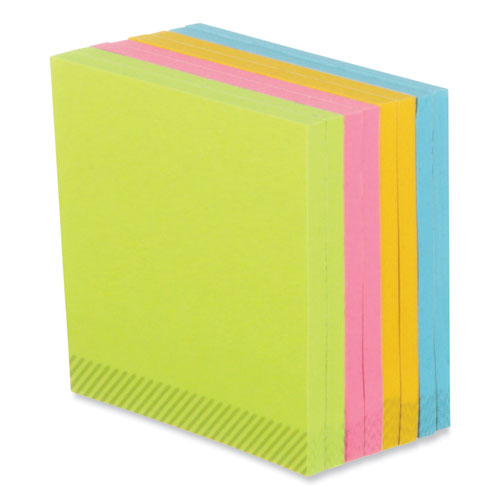 Full Stick Notes, 2" X 2", Energy Boost Collection Colors, 25 Sheets/pad, 8 Pads/pack