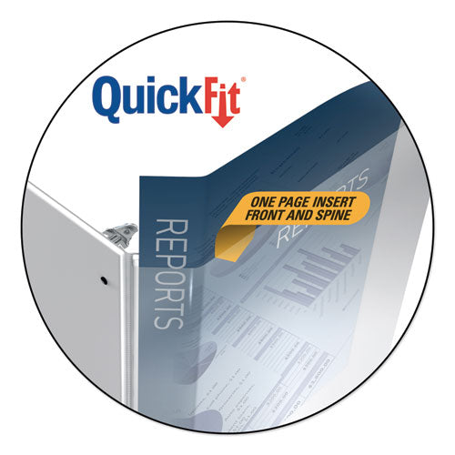 Quickfit Ledger D-ring View Binder, 3 Rings, 2" Capacity, 11 X 17, White