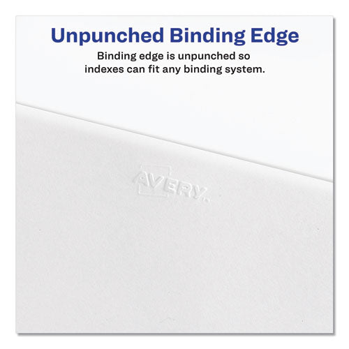 Preprinted Legal Exhibit Side Tab Index Dividers, Allstate Style, 25-tab, 151 To 175, 11 X 8.5, White, 1 Set