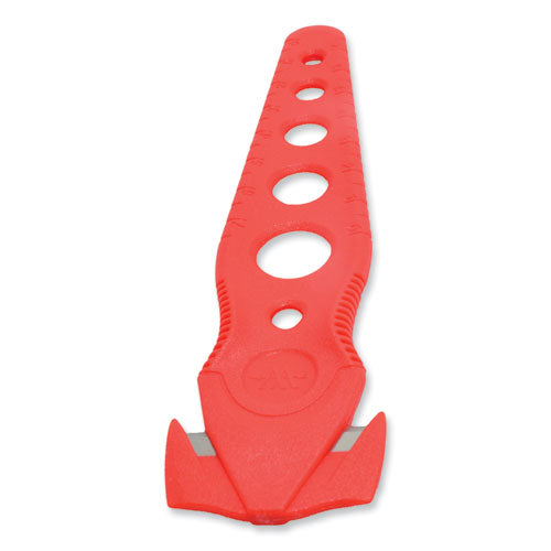 Safety Cutter, 1.2" Blade, 5.75" Plastic Handle, Red, 5/pack