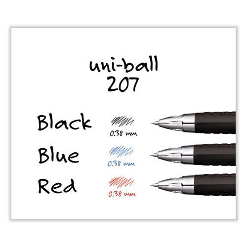 207 Signo Gel Ultra Micro Gel Pen, Retractable, Extra-fine 0.38 Mm, Black Ink, Clear/black Barrel