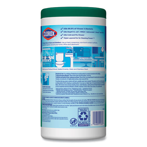 Disinfecting Wipes, 1-ply, 7 X 8, Fresh Scent, White, 75/canister, 6 Canisters/carton