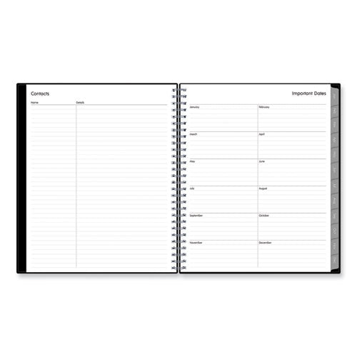 Enterprise Monthly Planner, 10 X 8, Black Cover, 12-month (jan To Dec): 2024