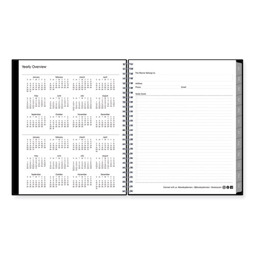 Enterprise Monthly Planner, 10 X 8, Black Cover, 12-month (jan To Dec): 2024