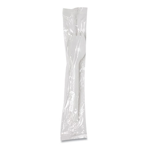 Individually Wrapped Mediumweight Polystyrene Cutlery, Spork, White, 1,000/carton