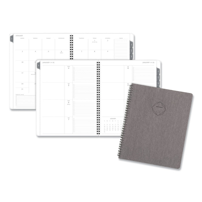 Elevation Linen Weekly/monthly Planner, 11 X 8.5, Charcoal Cover, 12-month (jan To Dec): 2023