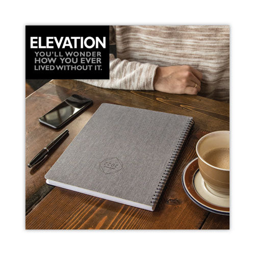 Elevation Linen Weekly/monthly Planner, 11 X 8.5, Charcoal Cover, 12-month (jan To Dec): 2023