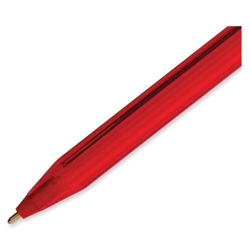 Inkjoy 100 Ballpoint Pen, Stick, Medium 1 Mm, Red Ink, Translucent Red Barrel, Dozen